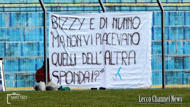 Calcio Lecco Dro Striscione Di Nunno Bizzozero