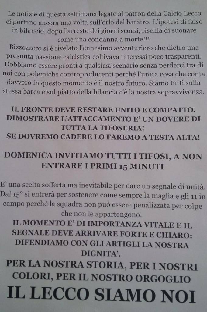 volantino curva nord 10 aprile 2016
