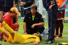 Lazzarini soccorso a fine gara
