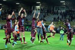 Festeggiamenti sotto la Curva Nord