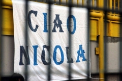 Striscione in tribuna
