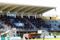 La tribuna gremita del "Ferruccio"