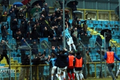Calcio Lecco Cavenago Fanfulla 2017 Esultanza Sotto La Curva