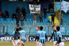 Calcio Lecco Cavenago Fanfulla 2017 Striscione Distinti