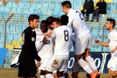 Calcio Lecco Pro Patria Gol Lecco Abbraccio Malvestiti