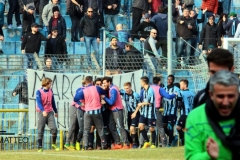 Calcio Lecco Scanzorosciate 2017 Bertolini squadra esultanza