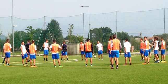 Calcio Lecco allenamento al Lambrone