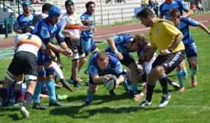 Rugby Lecco Vs Capoterra la meta di Rigonelli