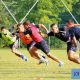 Una fase della seduta della Calcio Lecco guidata da De Paola