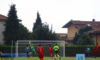 La rete di Pllumbaj costata la sconfitta al Lecco sul campo della Virtus Bergamo