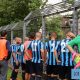 I giocatori della Calcio Lecco a colloquio con i tifosi dopo la sconfitta con la Virtus Bergamo