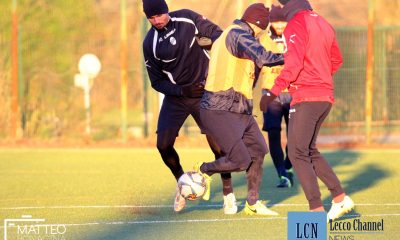 Angelo Rea in campo al "Lambrone" di Erba