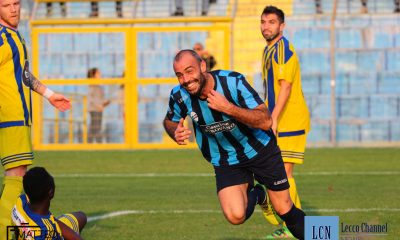 Cristofoli esulta dopo la rete del raddoppio contro il Trento