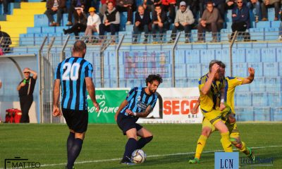 Francesco Luoni in azione contro il Trento, gara in cui ha anche segnato
