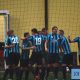 Esultanza della Calcio Lecco a Levico Terme