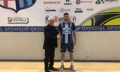 Roald Halimi con la maglia del Lecco Calcio a 5
